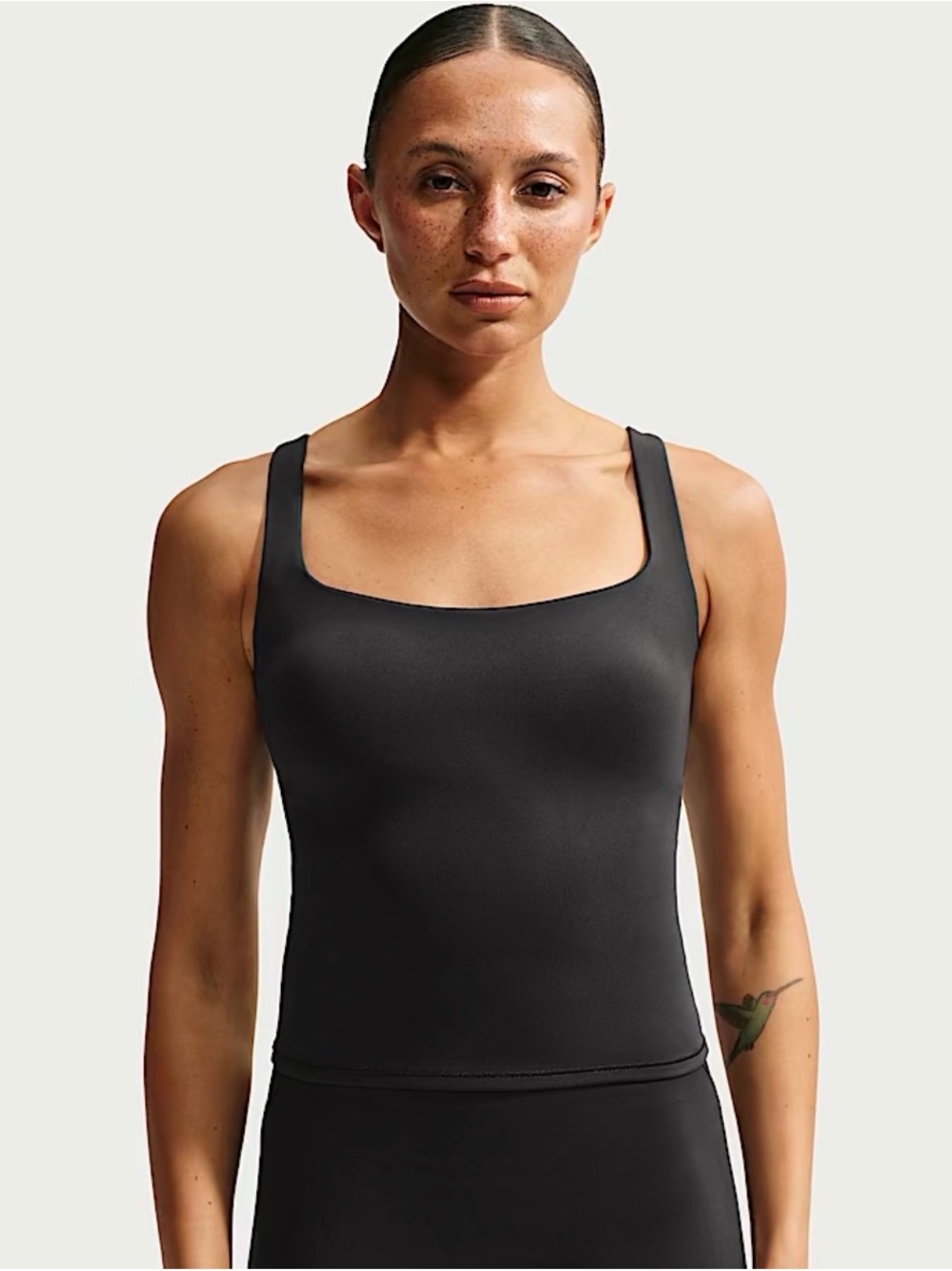 Nike skims matte Black square neck Tank Top